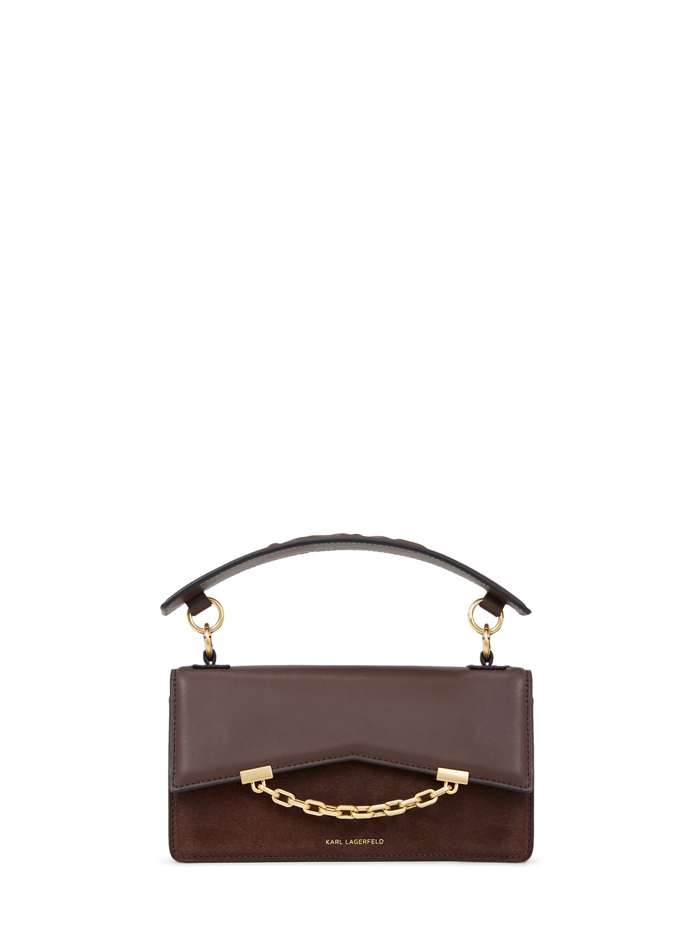 Karl Lagerfeld Чанта с презрамки 'Seven ' в кафяво: отпред