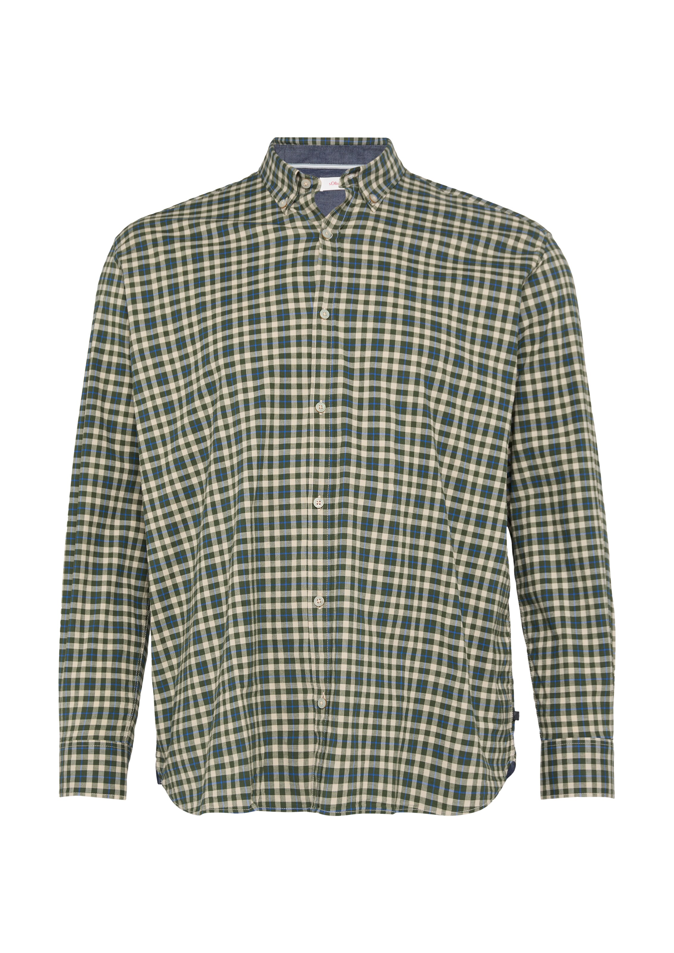 s.Oliver Men Big Sizes Hemd in Grün: Vorderseite