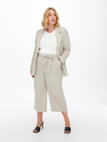 ONLY Carmakoma Loose fit Pleat-Front Pants 'Cara' in Grey