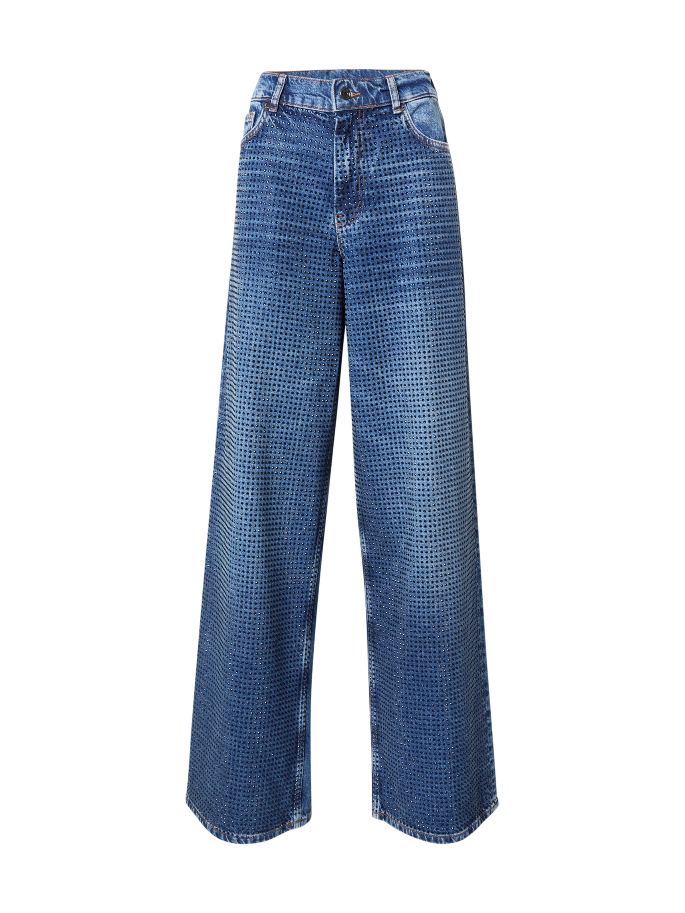 Liu Jo Wide leg Τζιν σε μπλε: μπροστά