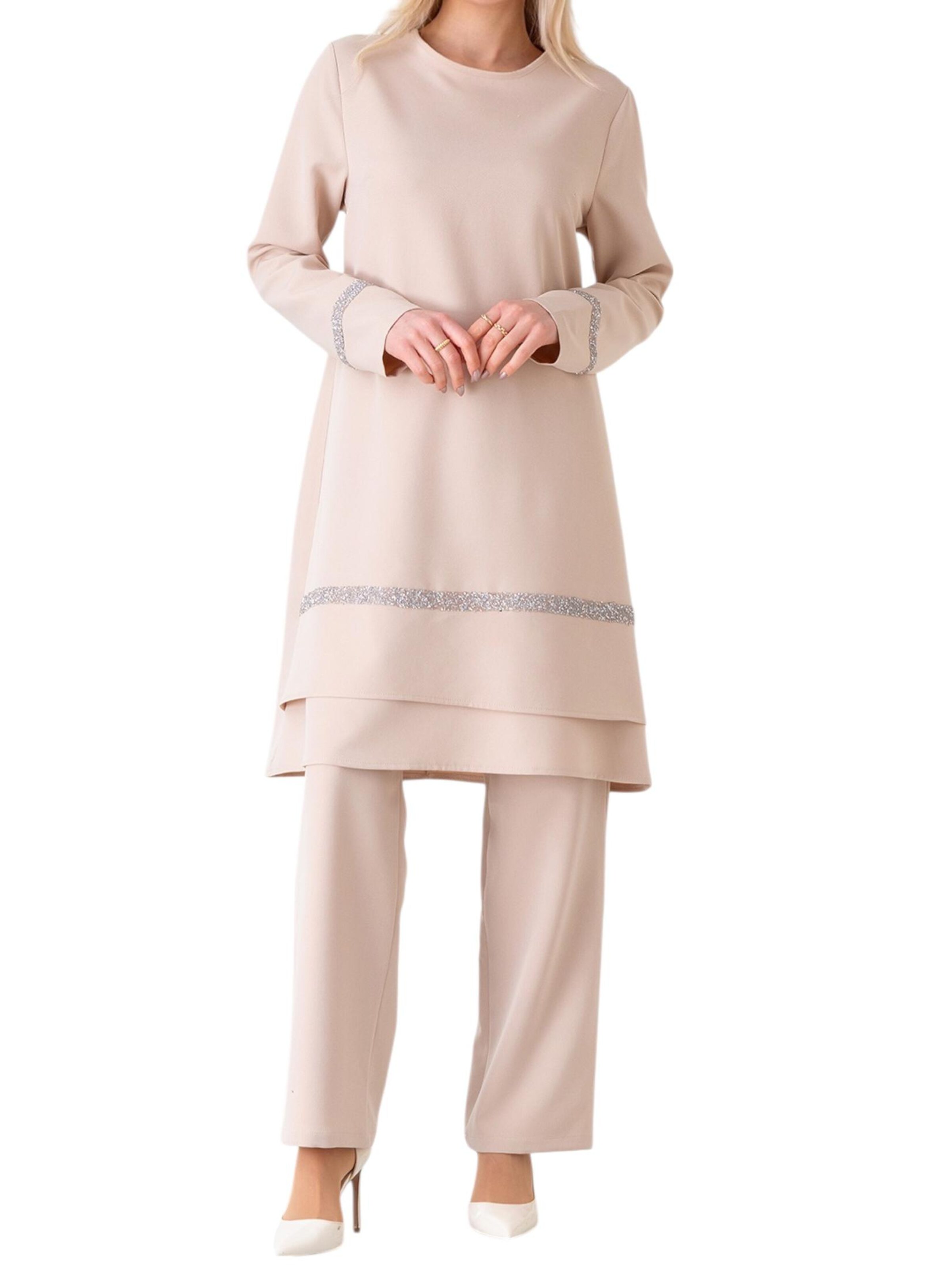 fashionshowcase Buksedragt 'NEVRA' i beige