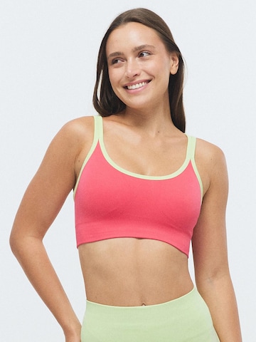 DRILLS Apparel Bralette Sports bra 'VIVID Duo Bra' in Pink: front