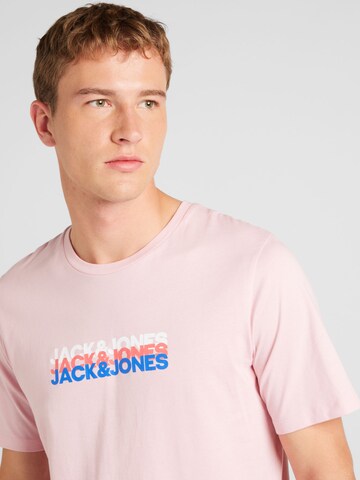 JACK & JONES Футболка 'JJCYBER' в Ярко-розовый