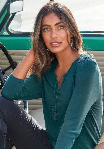 LASCANA Shirt in Groen: voorkant