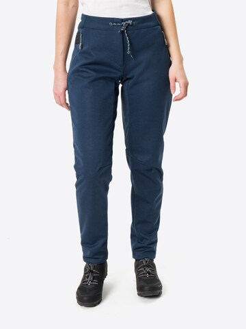 VAUDE Slim fit Workout Pants 'Tremalzo' in Blue: front