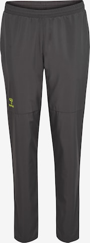 Hummel Tapered Workout Pants in Grey: front