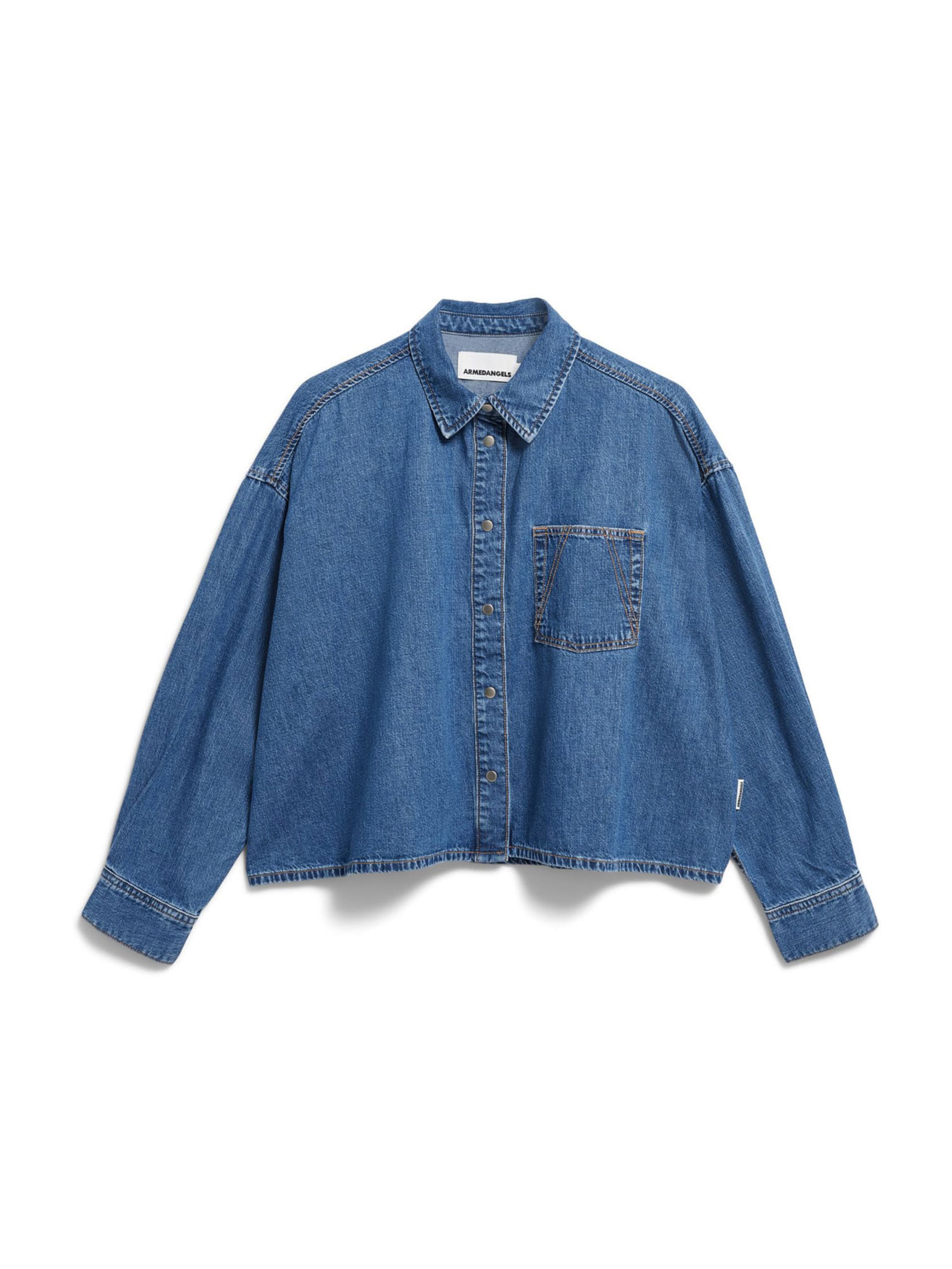 Chemisier 'Nalaani' ARMEDANGELS en bleu : devant