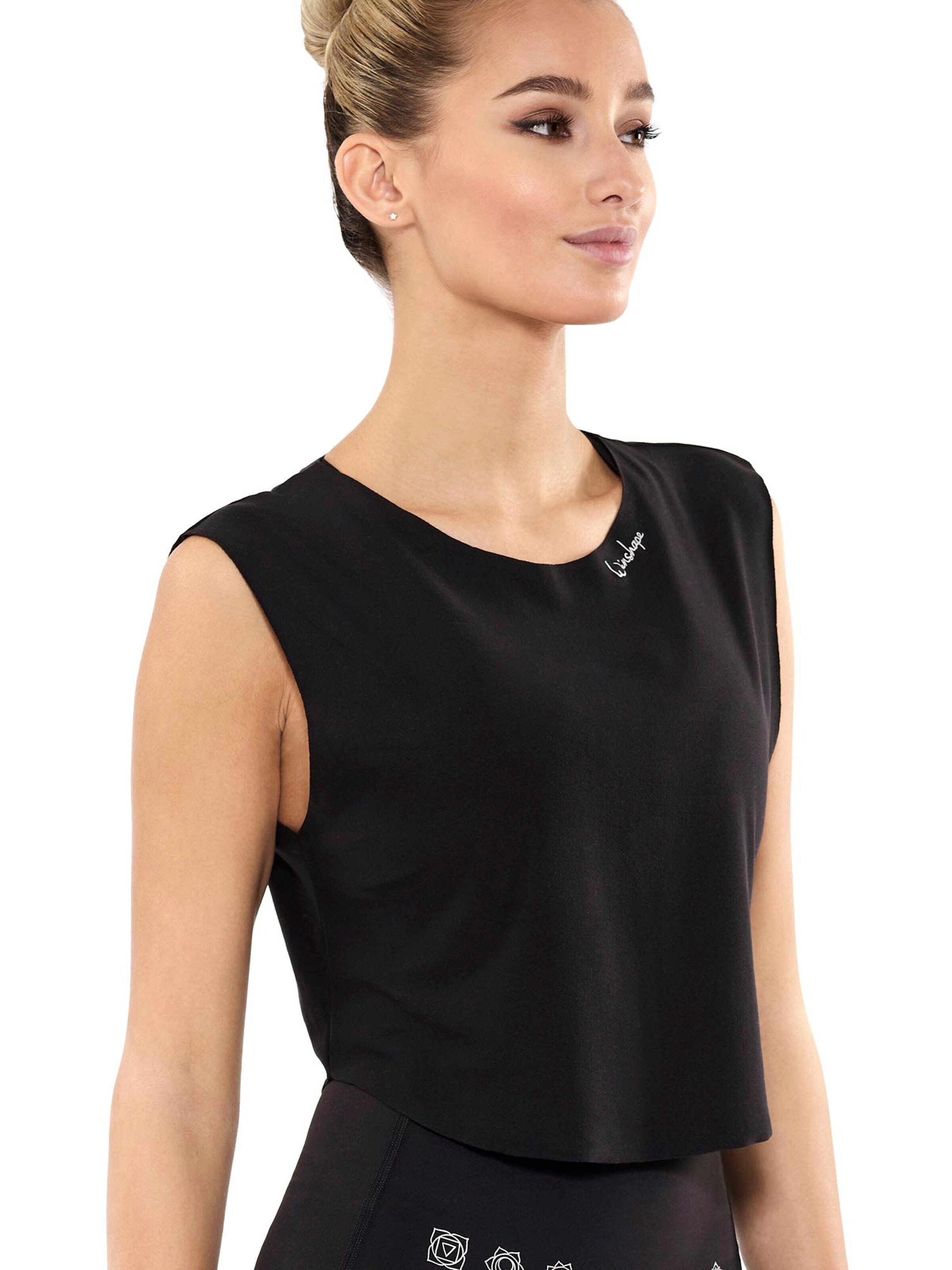 Winshape Športni top 'AET115LS' | črna barva: sprednja stran