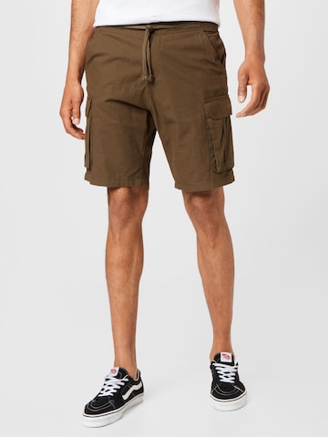 BRAVE SOUL Cargo Pants in Green: front