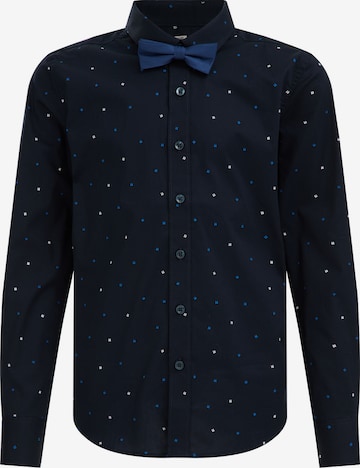 Chemise WE Fashion en bleu : devant