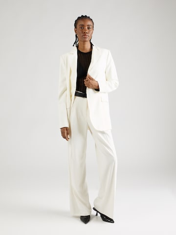 GERRY WEBER Wide leg Trousers with creases in White