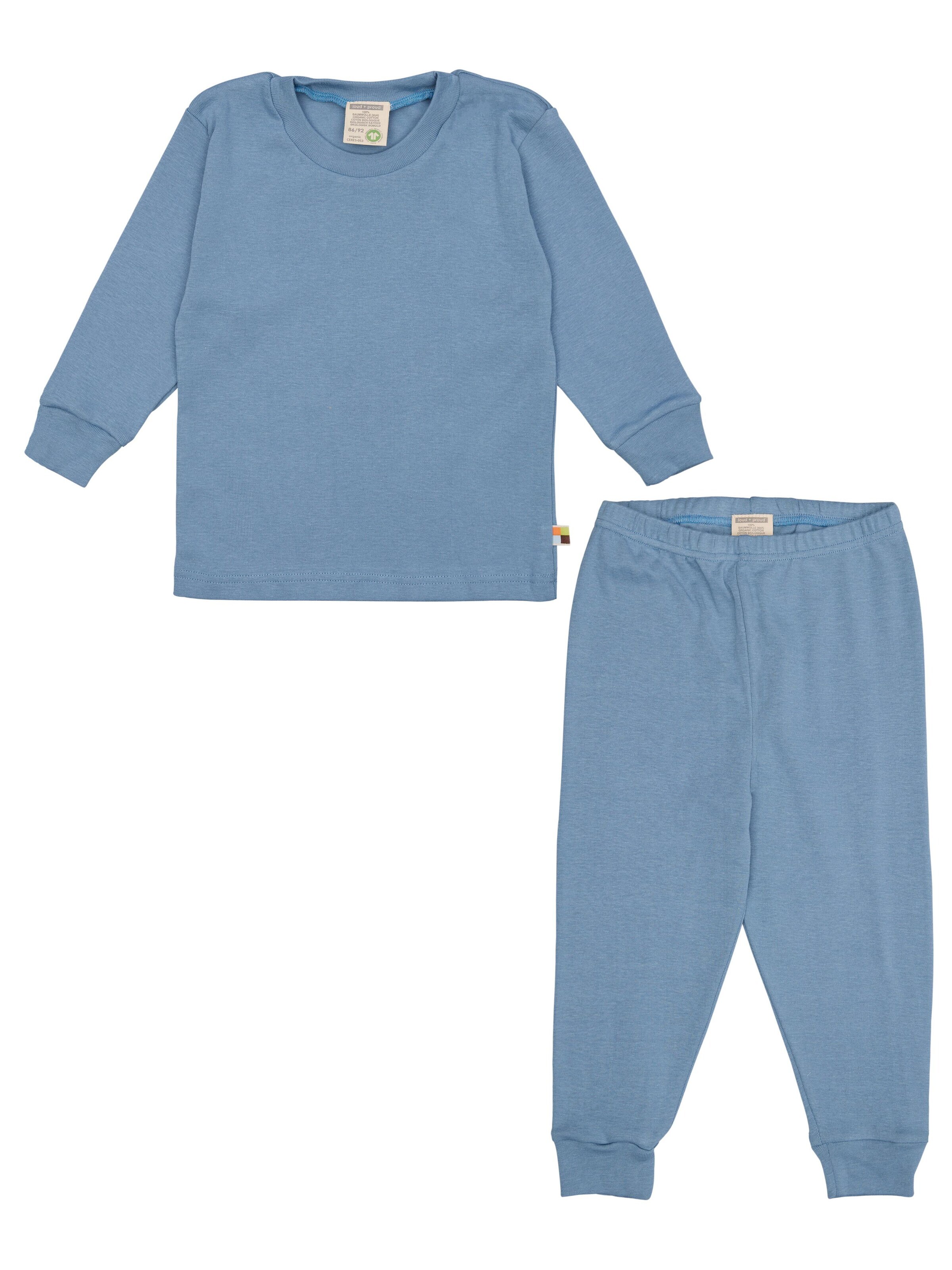 loud + proud Schlafanzug‌‌‌ in Blau: Vorderseite