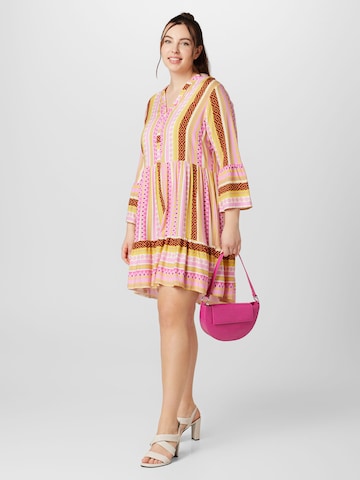 ONLY Carmakoma Shirt Dress 'Marrakesh' in Pink