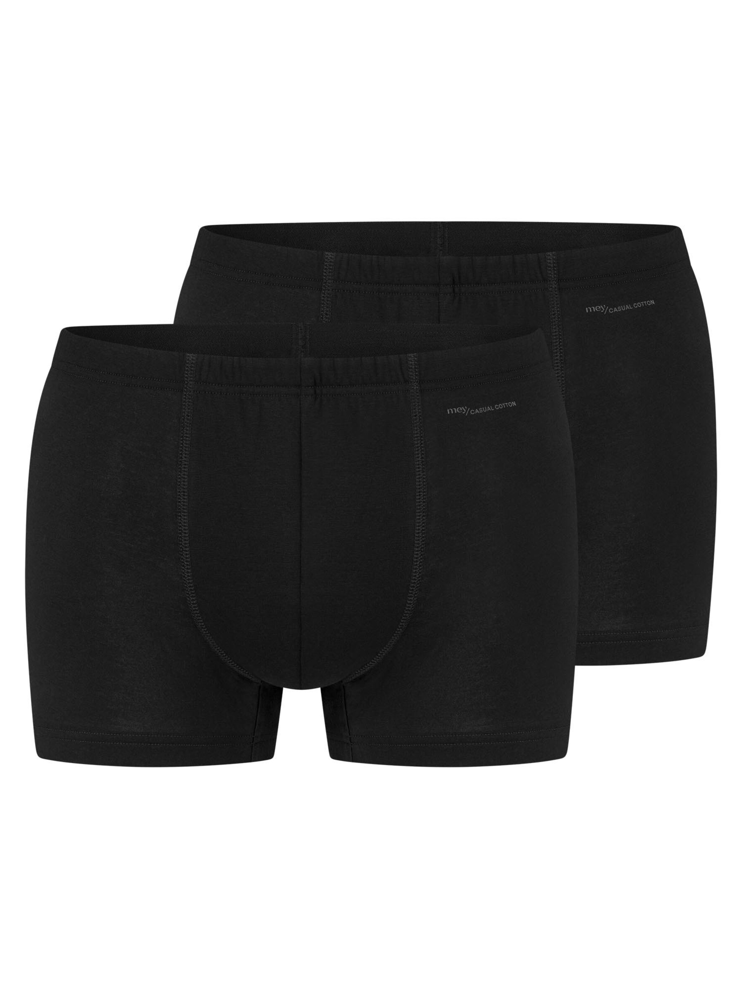 Mey Boxershorts 'Casual Cotton' in Zwart: voorkant