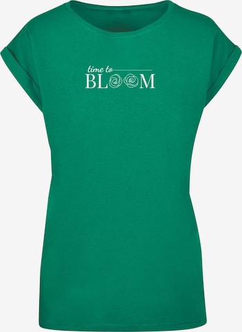 Merchcode Shirt 'Time To Bloom' in Green: front