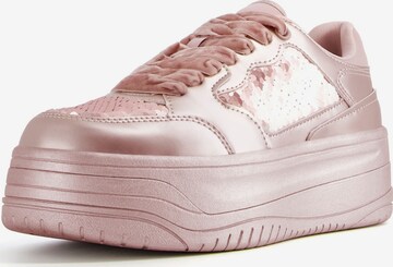 Bershka Låg sneaker i rosa: framsida