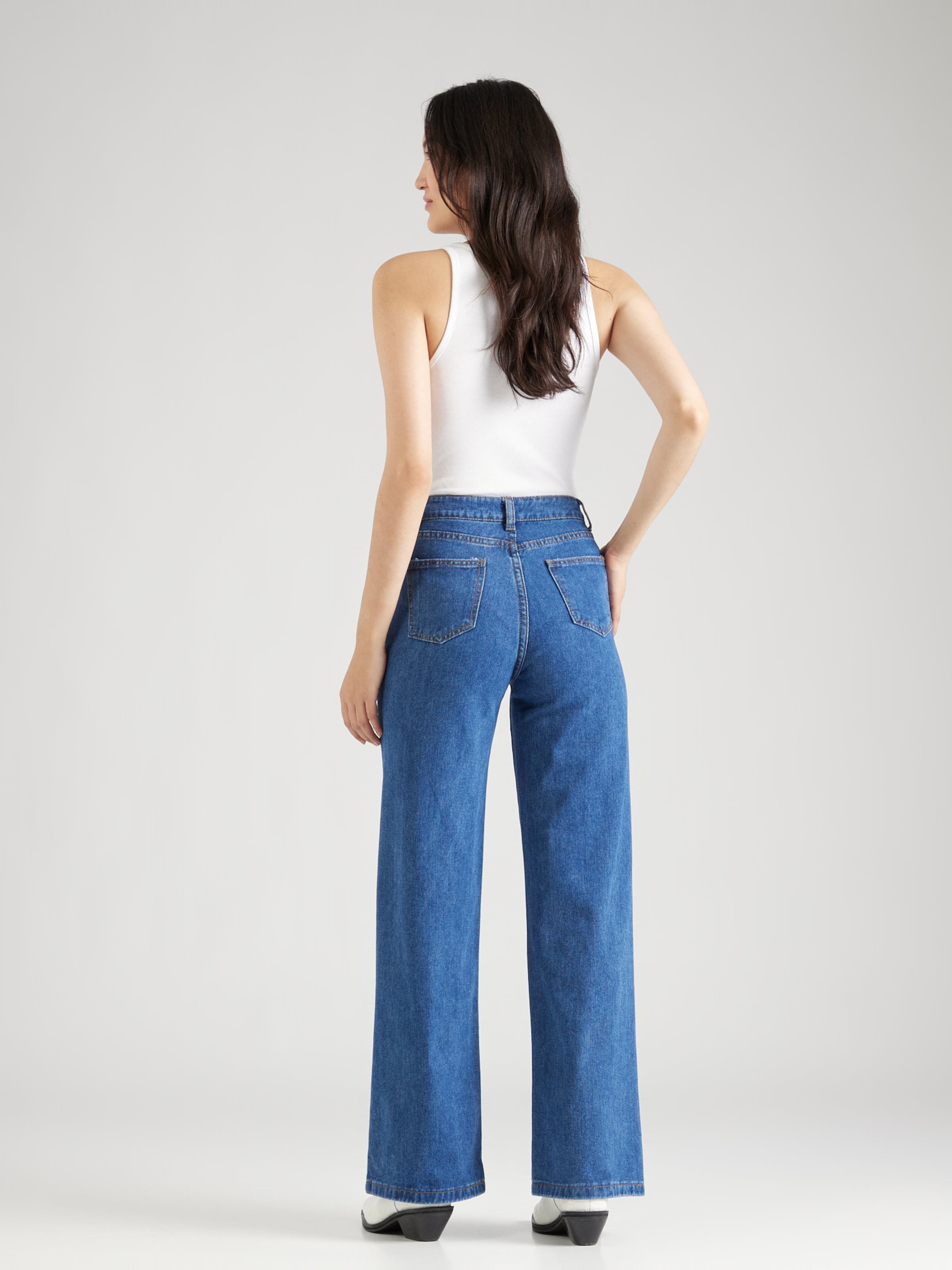 Dorothy Perkins Wide leg Jeans in Blue Denim ABOUT YOU