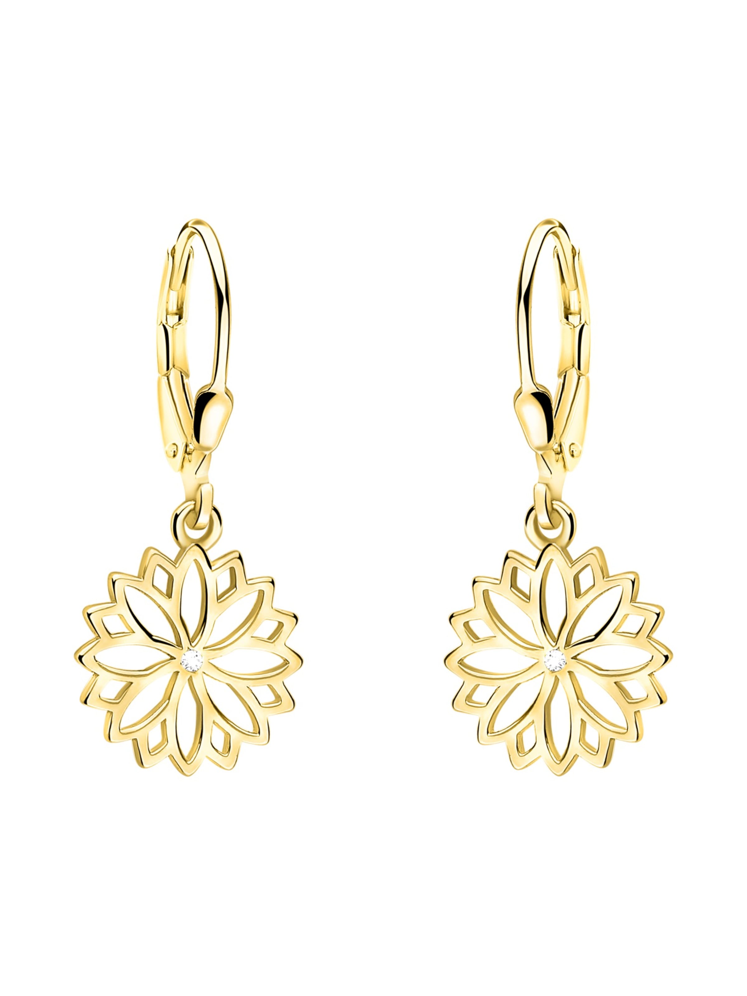 Sofia Milani Ohrringe 'Flower'‌‌‌‌‌‌‌‌‌ in Gold: Vorderseite