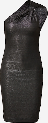 Rochie de cocktail de la Moschino Jeans pe negru: față