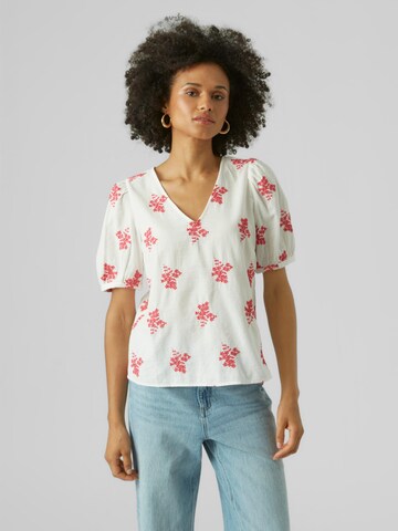 VERO MODA Bluse 'URSULA' in Weiß: predná strana