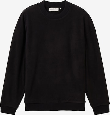 Sweat-shirt TOM TAILOR DENIM en noir : devant