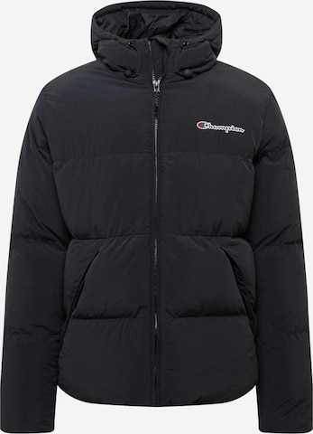 Champion Authentic Athletic Apparel Winter Jacket in Black: front