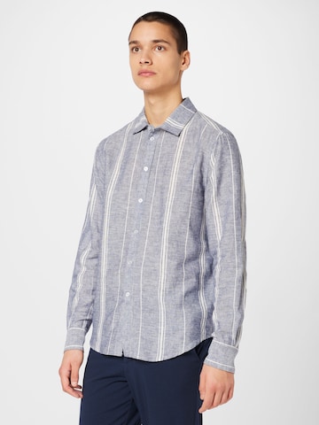 ABOUT YOU Regular fit Button Up Shirt 'Dave' in Blue: front