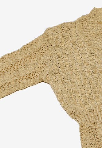 CELOCIA Knit Cardigan in Beige