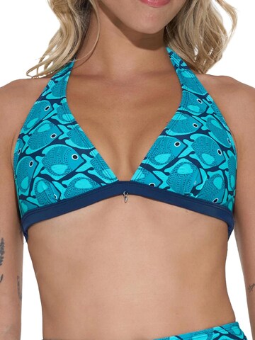 69Slam - Top de bikini 'TOP BIKINI BUNNY TIE LOLA FISHES' en azul: frente