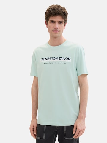 TOM TAILOR DENIM Majica | zelena barva: sprednja stran