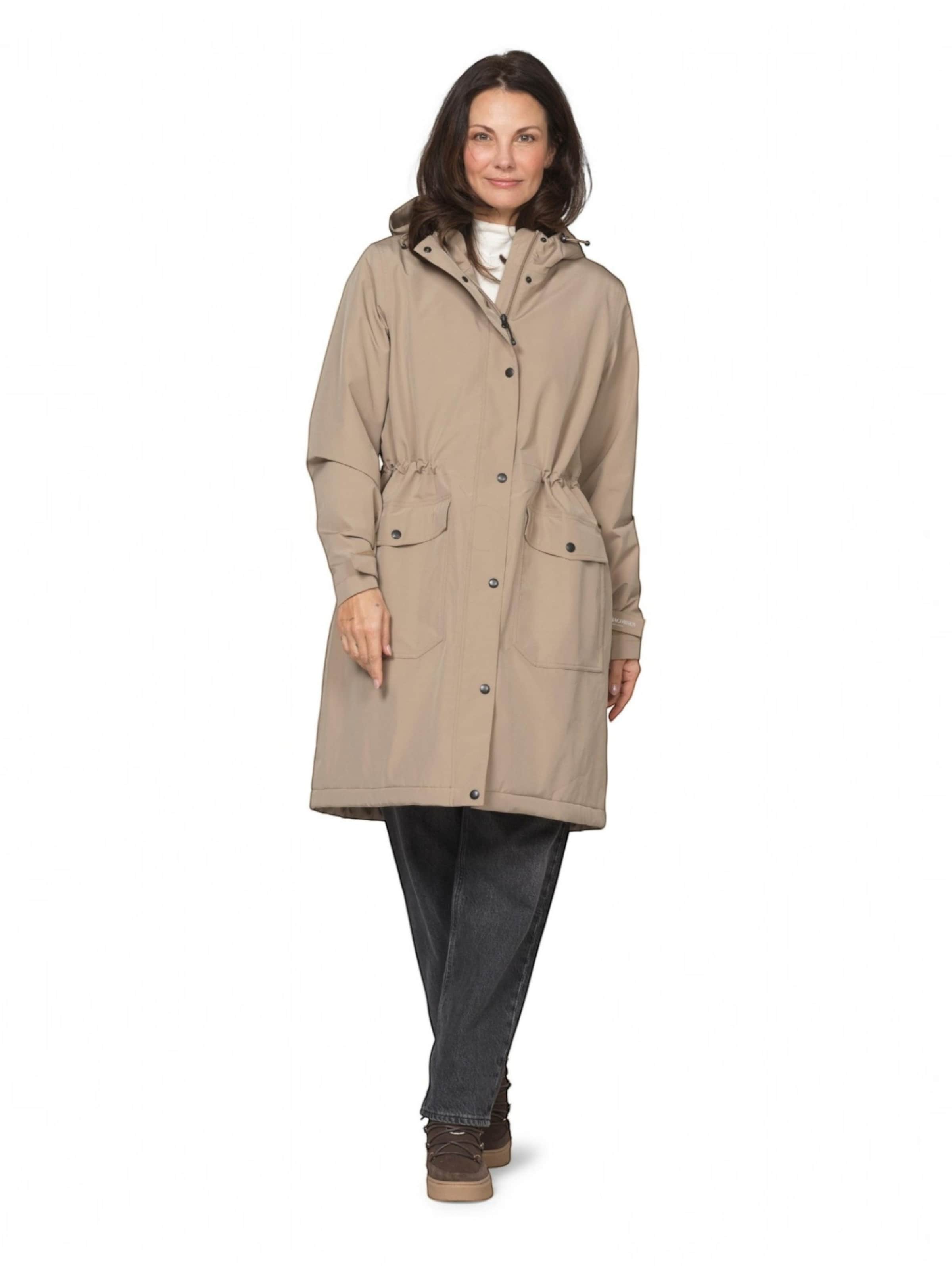 Manteau fonctionnel ILSE JACOBSEN en marron : devant