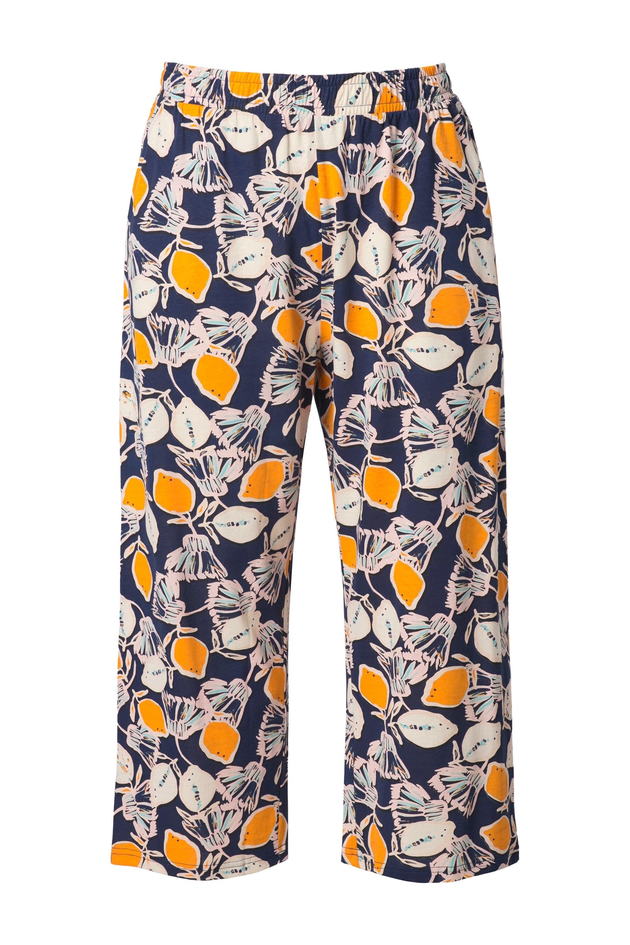 Ulla Popken Loosefit Broek in Blauw: voorkant