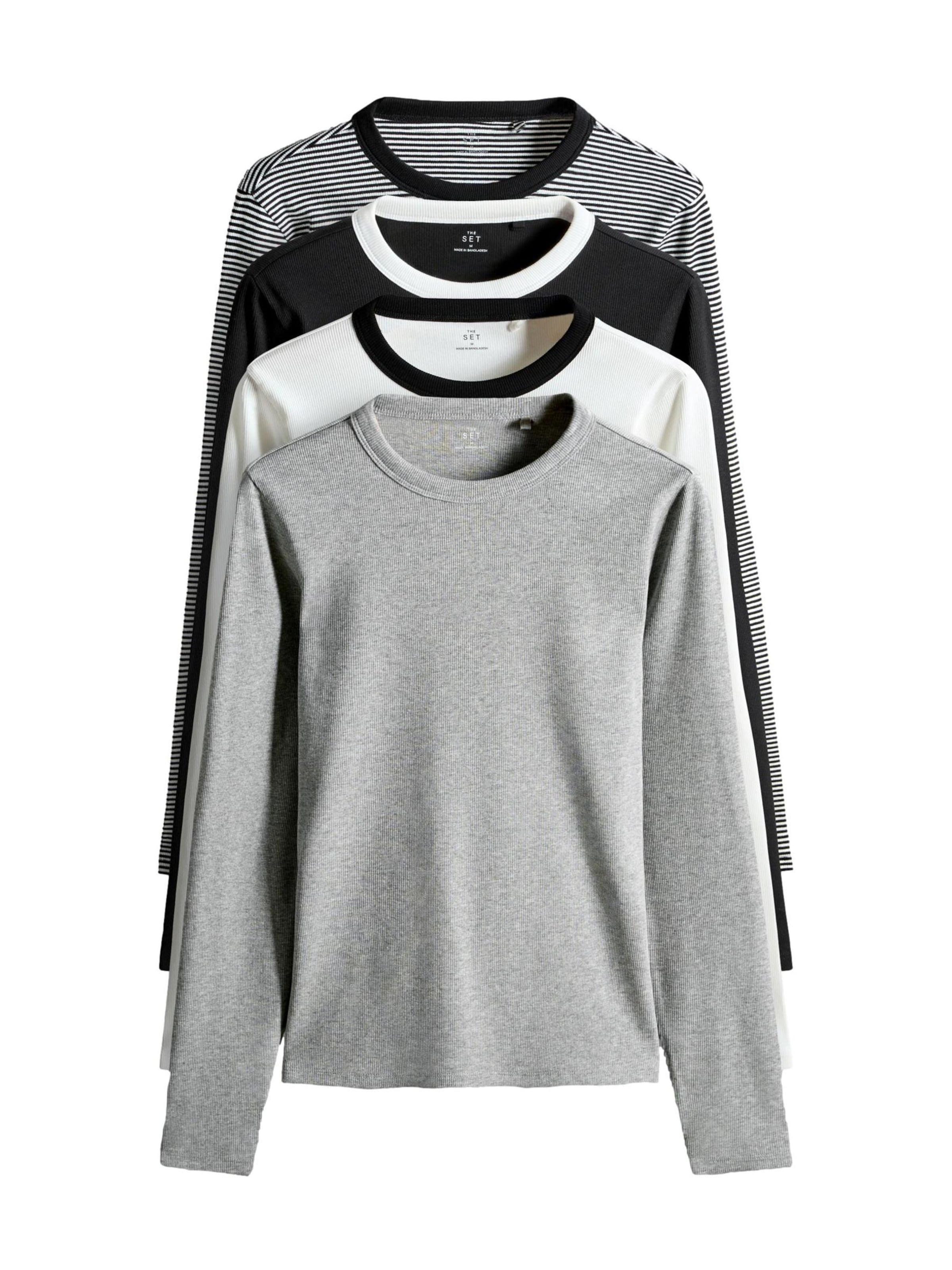 The Set T-shirt i grå: framsida