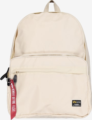 ALPHA INDUSTRIES Rucksack 'Crew' in Weiß: Vorderseite