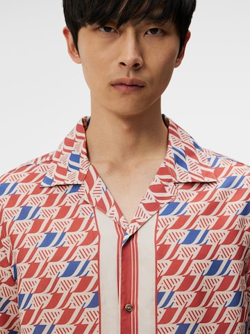J.Lindeberg Regular fit Button Up Shirt 'Elio' in Red