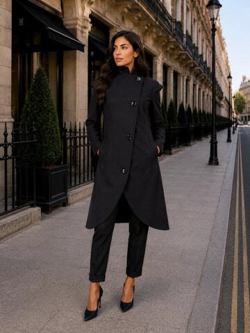Manteau mi-saison 'Black Asymmetrical Trench Coat' BIBI SAKALIEVA en noir