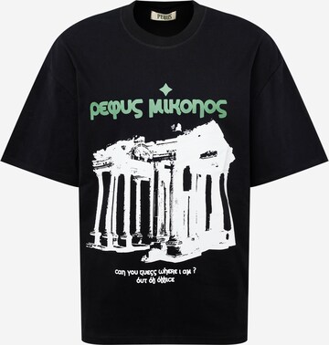 Pequs T-Shirt in Schwarz: predná strana