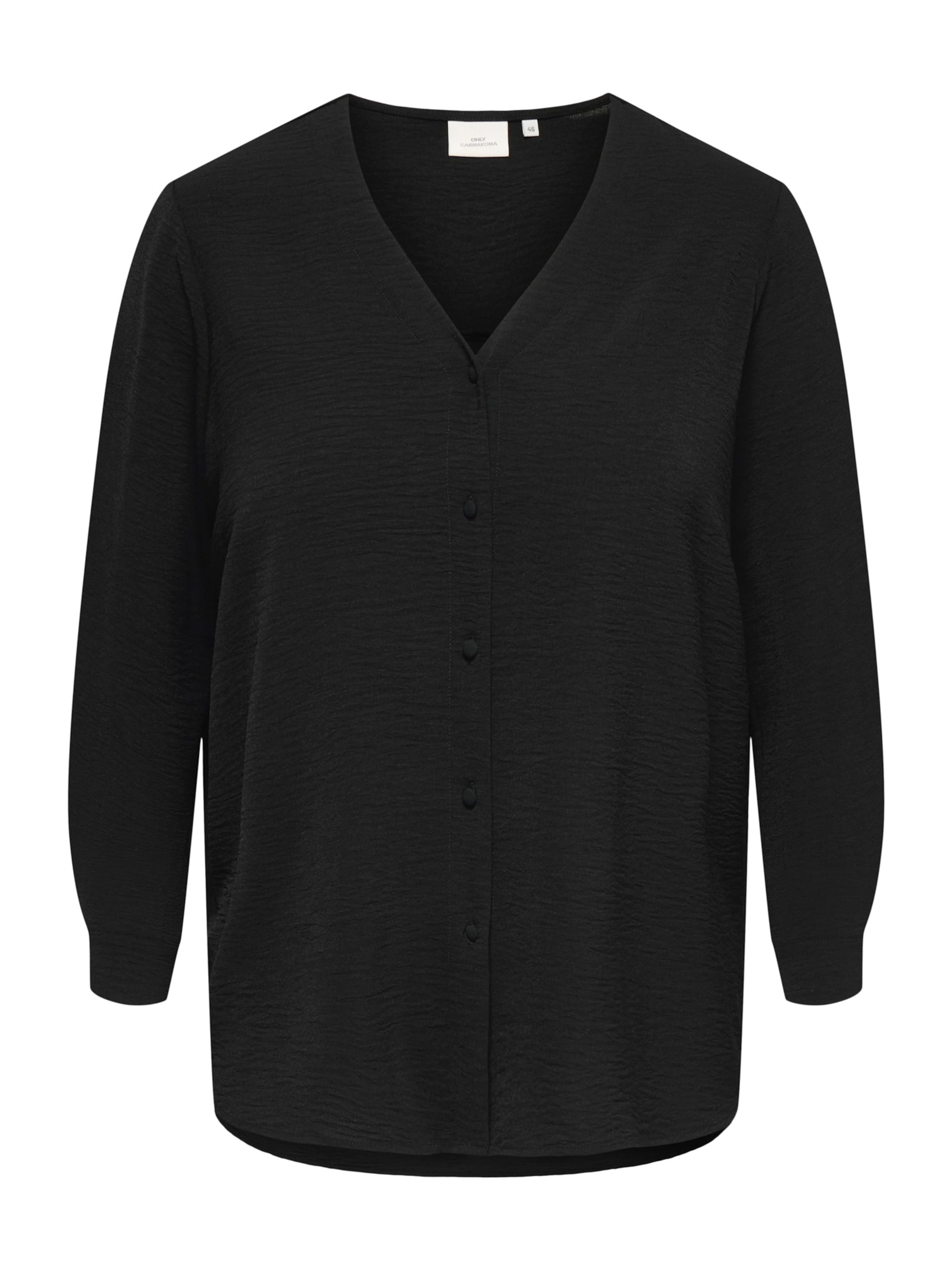 ONLY Carmakoma - Blusa 'CARJana' en negro: frente