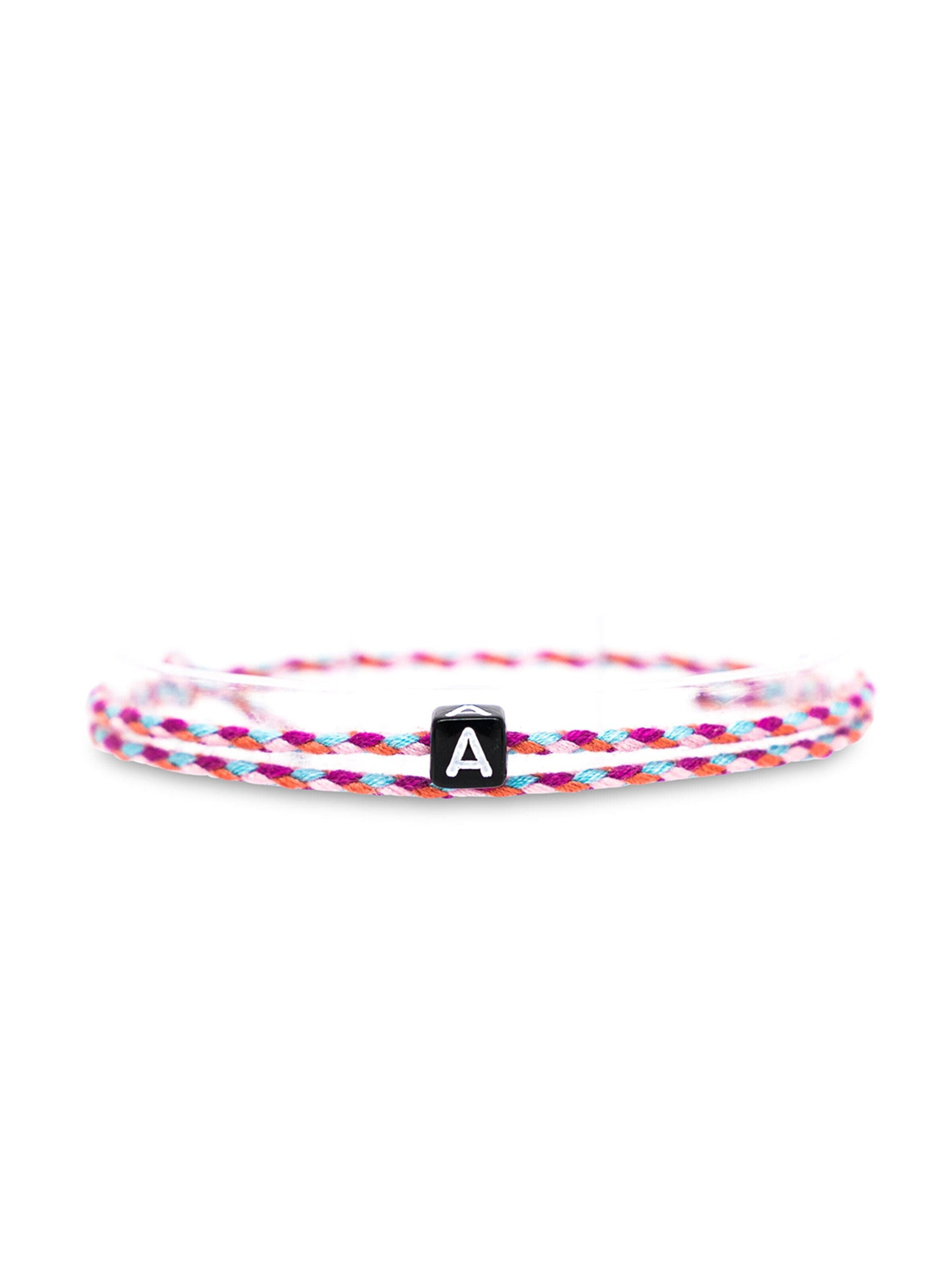 Made by Nami Armband 'Buchstabenarmband'‌‌‌‌‌‌‌ in Pink: Vorderseite