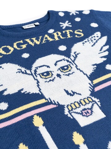 Harry Potter Pullover 'Weihnachtspullover Hedwig Eule'‌‌‌‌‌‌‌‌ in Blau