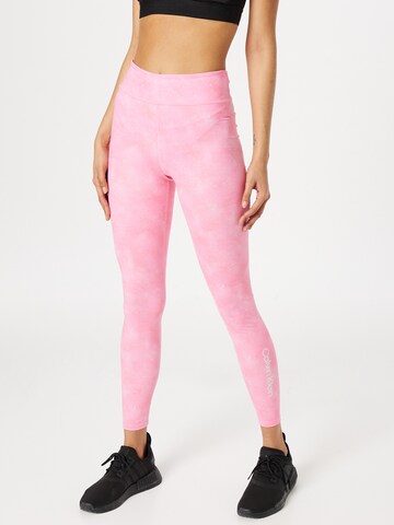 Calvin Klein Sport Skinny Sporthose in Pink: predná strana