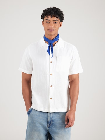 INDICODE JEANS Regular Fit Paita 'Drill' värissä valkoinen: etupuoli
