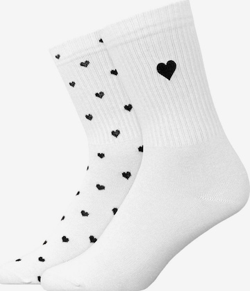 SNOCKS Socks 'Love Special' in White: front