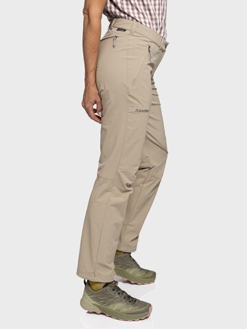 Schöffel Regular Outdoor trousers 'Engadin1' in Beige