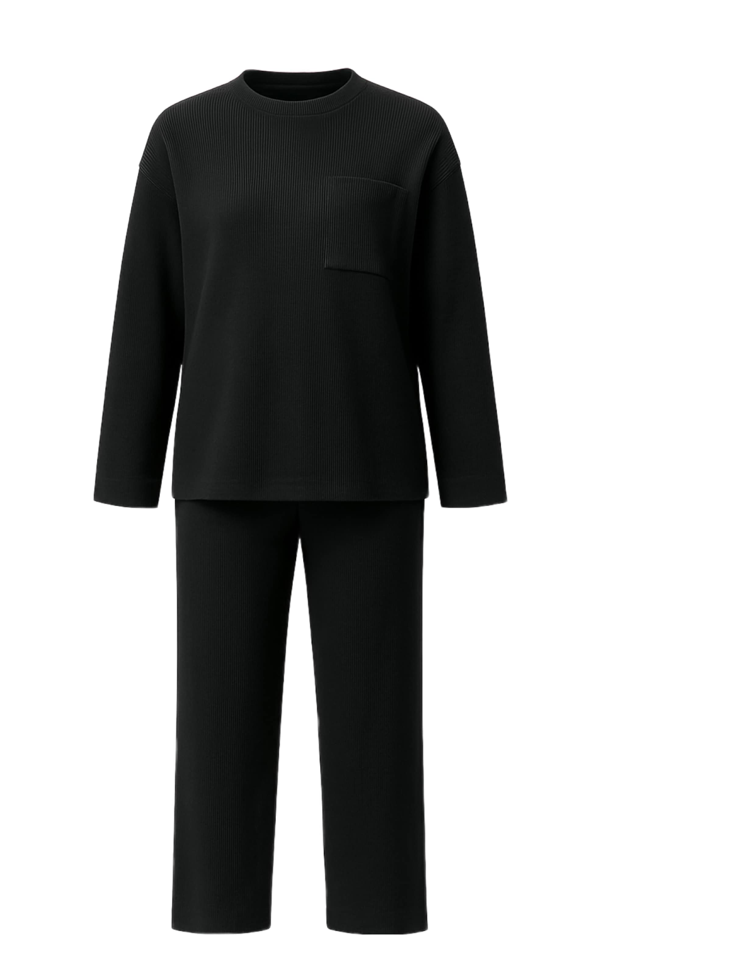 C&City Jogginganzug in Schwarz: Vorderseite