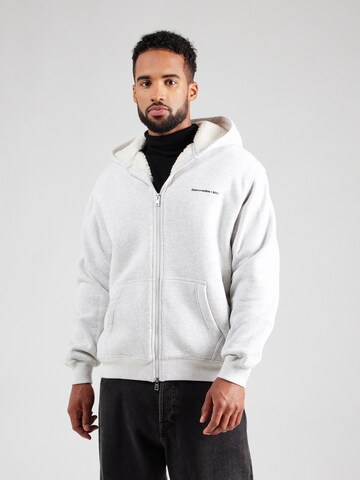 Abercrombie & Fitch Кофта на молнии в Серый: спереди