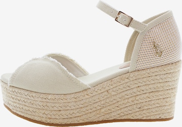 U.S. POLO ASSN. Sandale 'Aleida' in Beige: Vorderseite