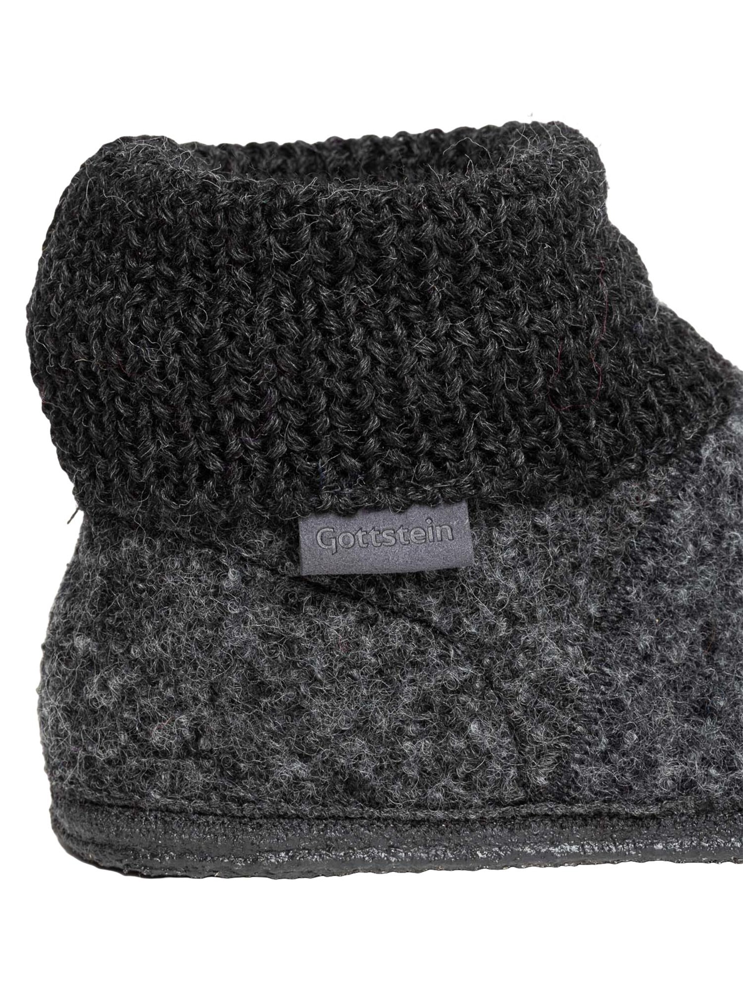 Gottstein Slippers 'Wool Venture High' in Grey