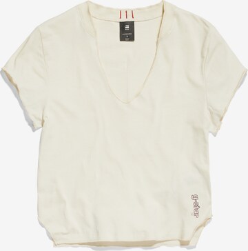 T-shirt G-Star RAW en beige : devant