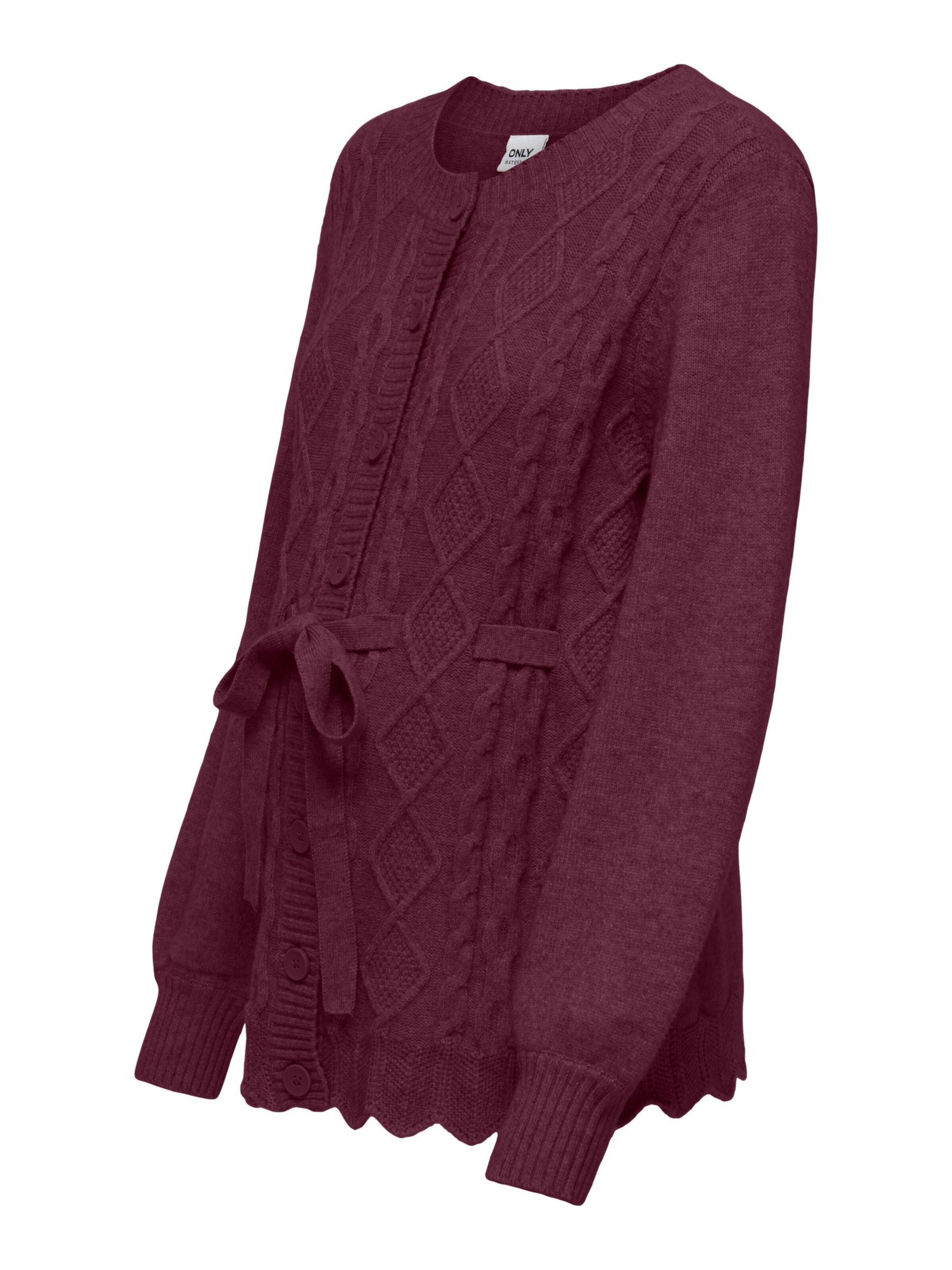 Only Maternity Knit cardigan 'OLMKALLU' in Red